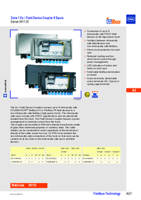 Thumbnail of document Data Sheet - 9411/21 Field device coupler 8 spurs